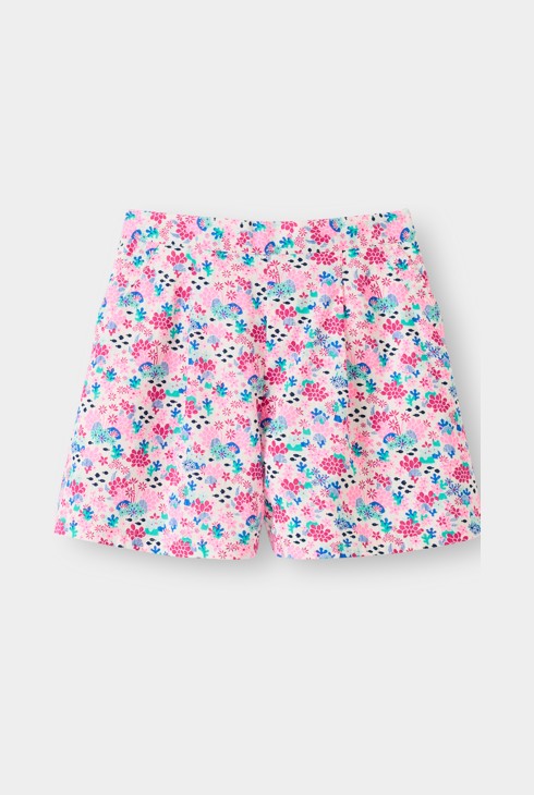 Short fleuri rose fille 2