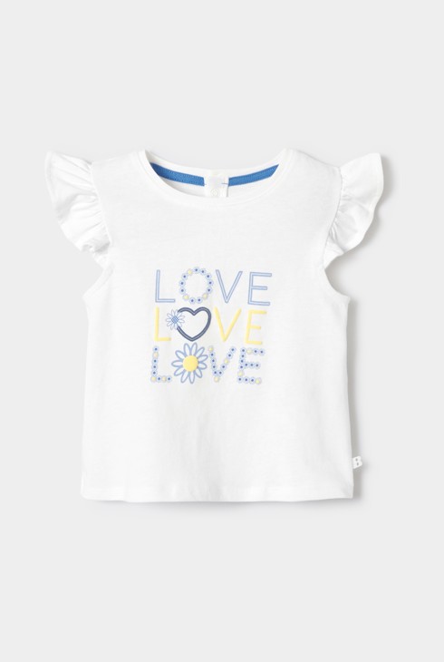 Maglietta bianca "Love" per bambine 1