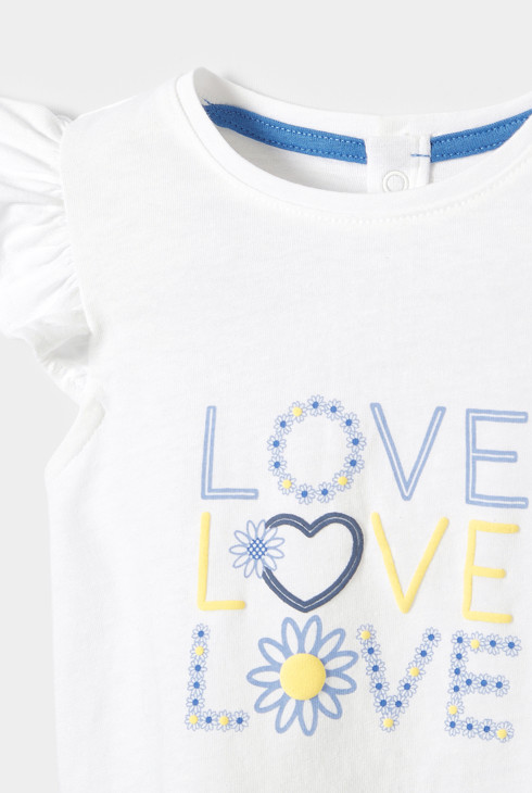 Maglietta bianca "Love" per bambine 2