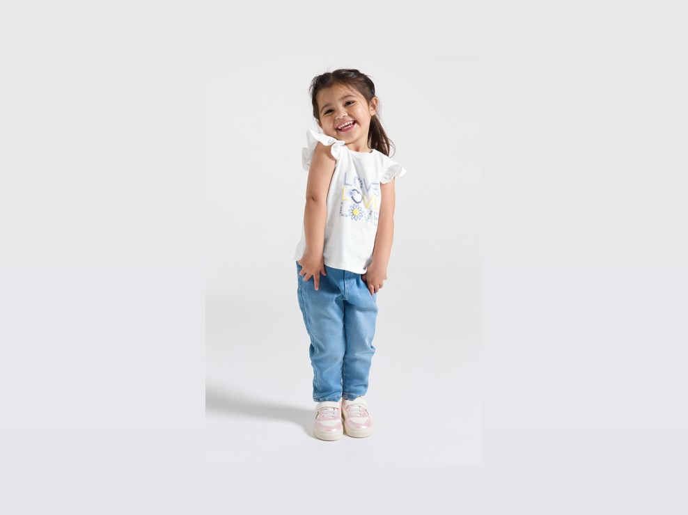 T-shirt Love blanc bébé fille 1
