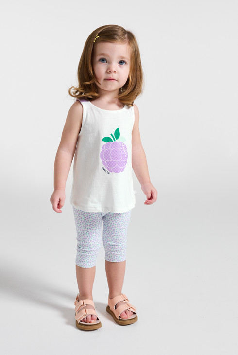 Débardeur mûre blanc bébé fille 1