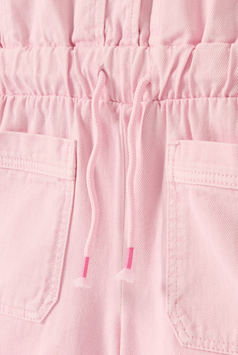 Combishort twill rose fille 2