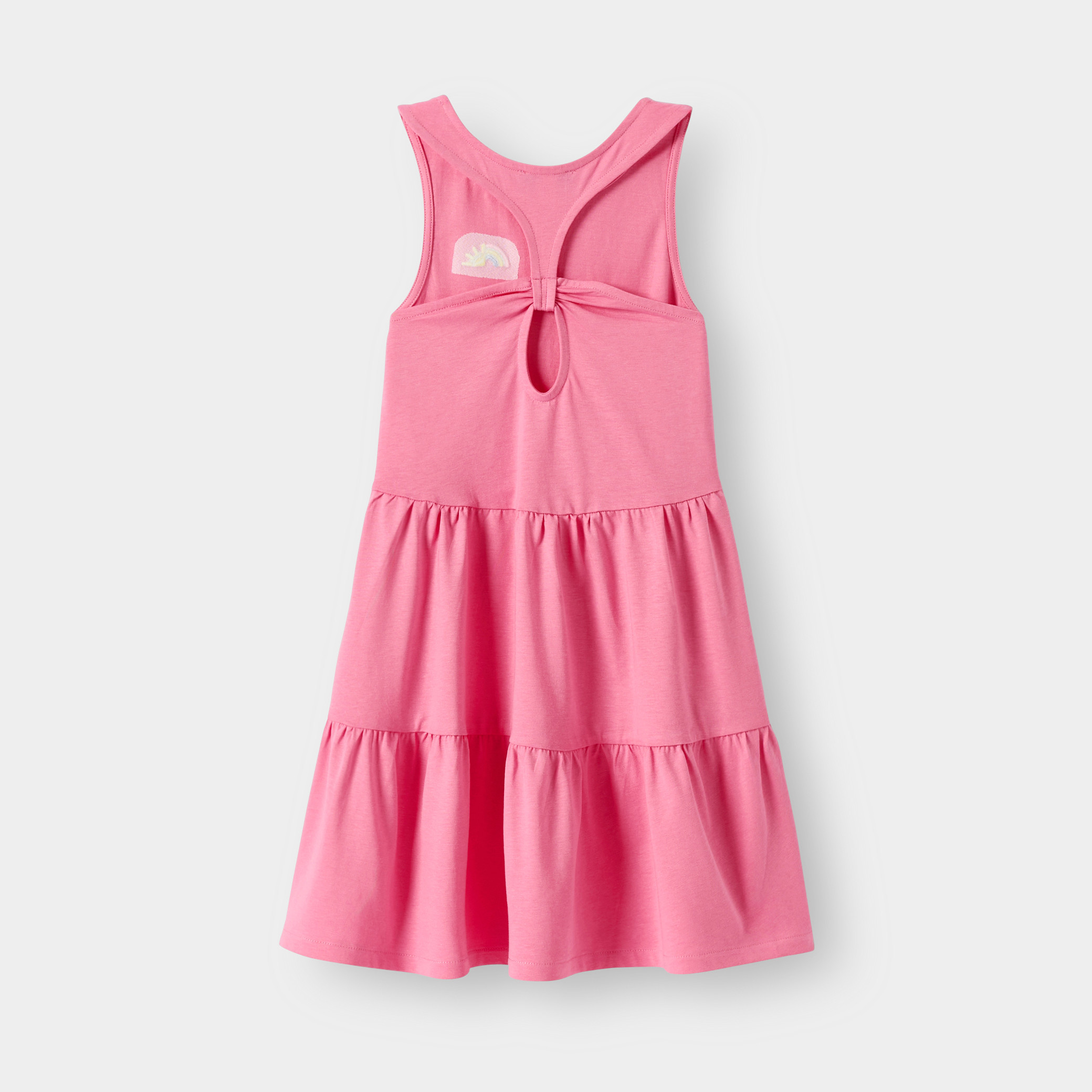 Robe sans manches imprimé multicolore fille - Rose malabar