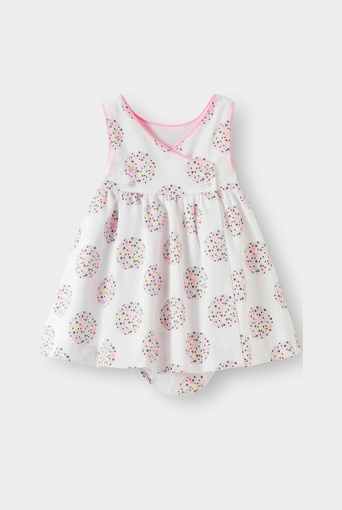 Robe fleurie blanc bébé fille