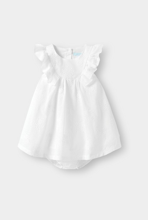 Robe blanche bébé fille 2