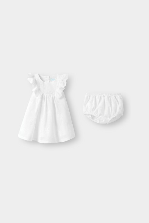 Robe blanche bébé fille