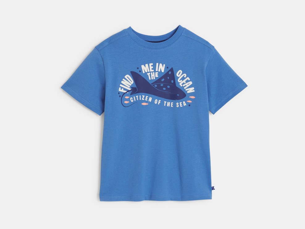 Blaues T-Shirt mit Tiermotiv für Jungen 2
