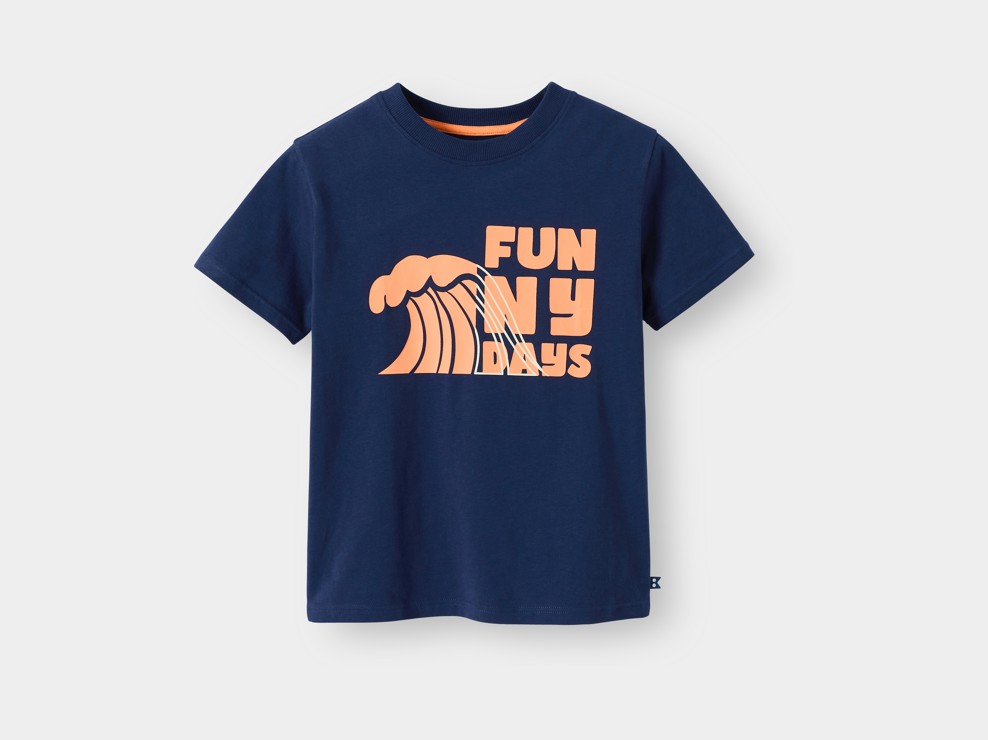 Blaues T-Shirt mit Motiv für Jungen 1