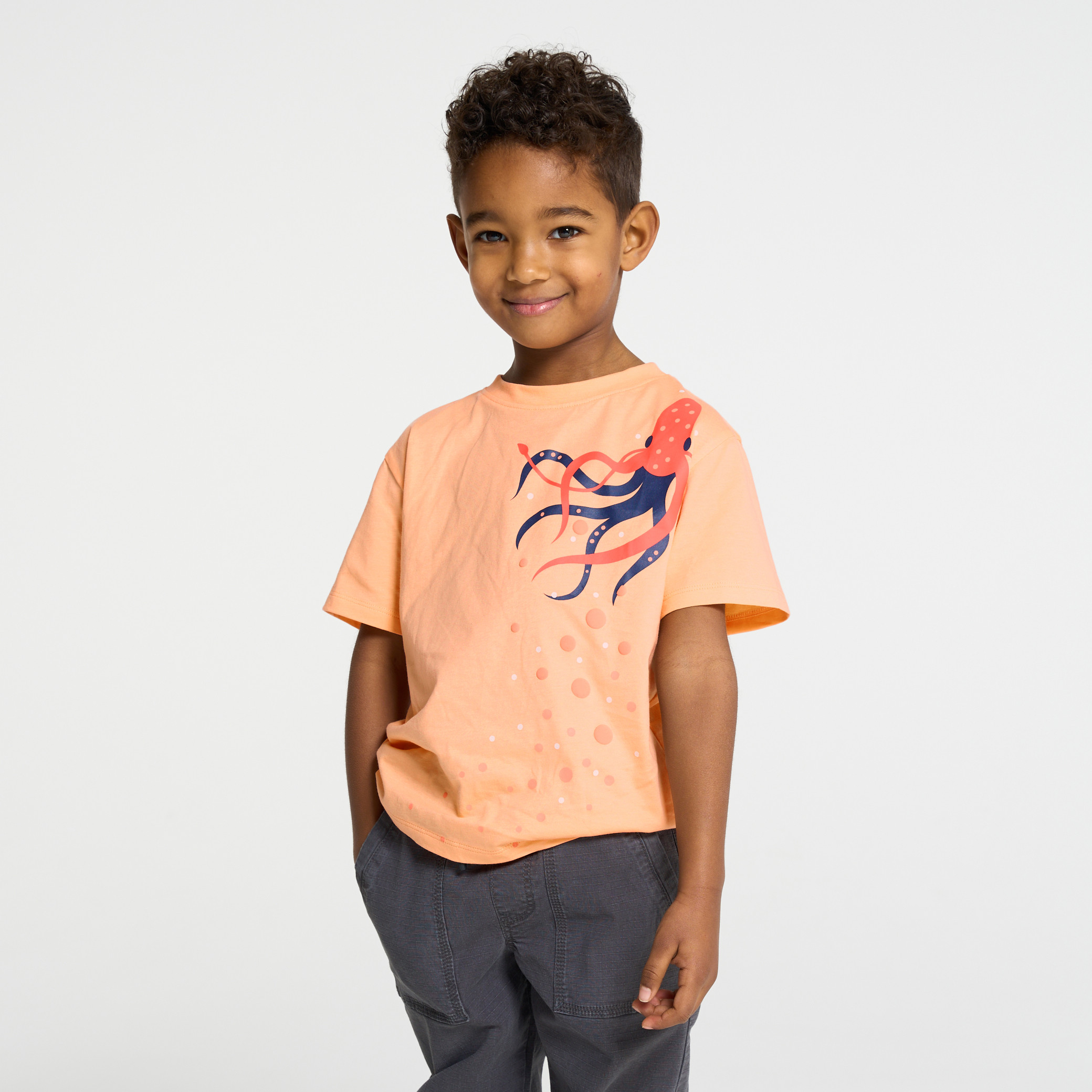 T-Shirt bleu marine à imprimé à rayures garçon : - T-Shirt T-Shirt bleu marine à imprimé à rayures garçon : - T-Shirt