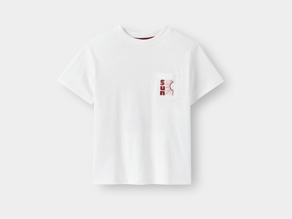 T-shirt blanc à motif garçon 2