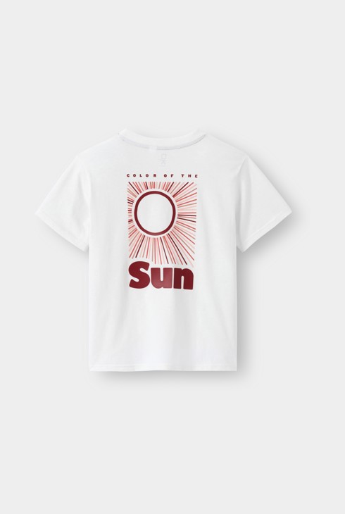 T-shirt blanc à motif garçon 2