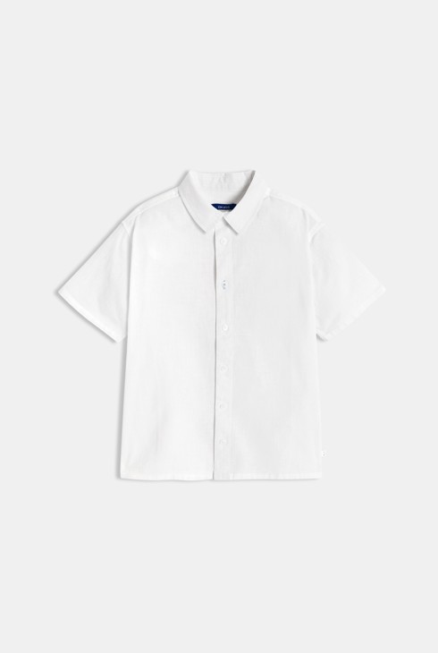 Weißes Kurzarm-Hemd für Jungen 1
