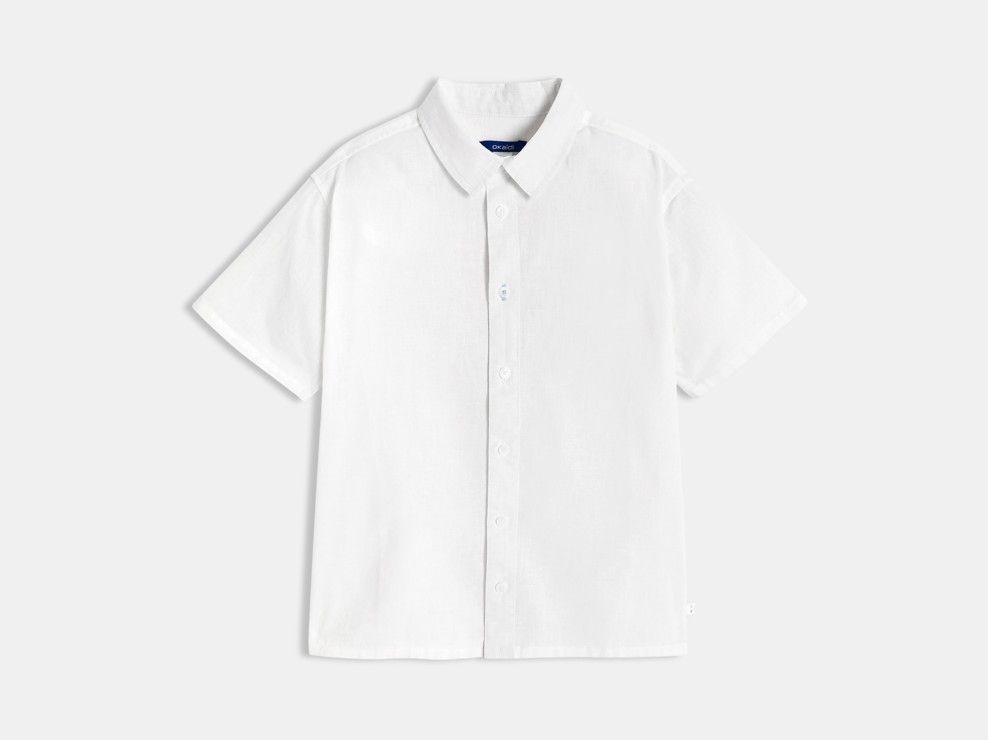 Weißes Kurzarm-Hemd für Jungen 1