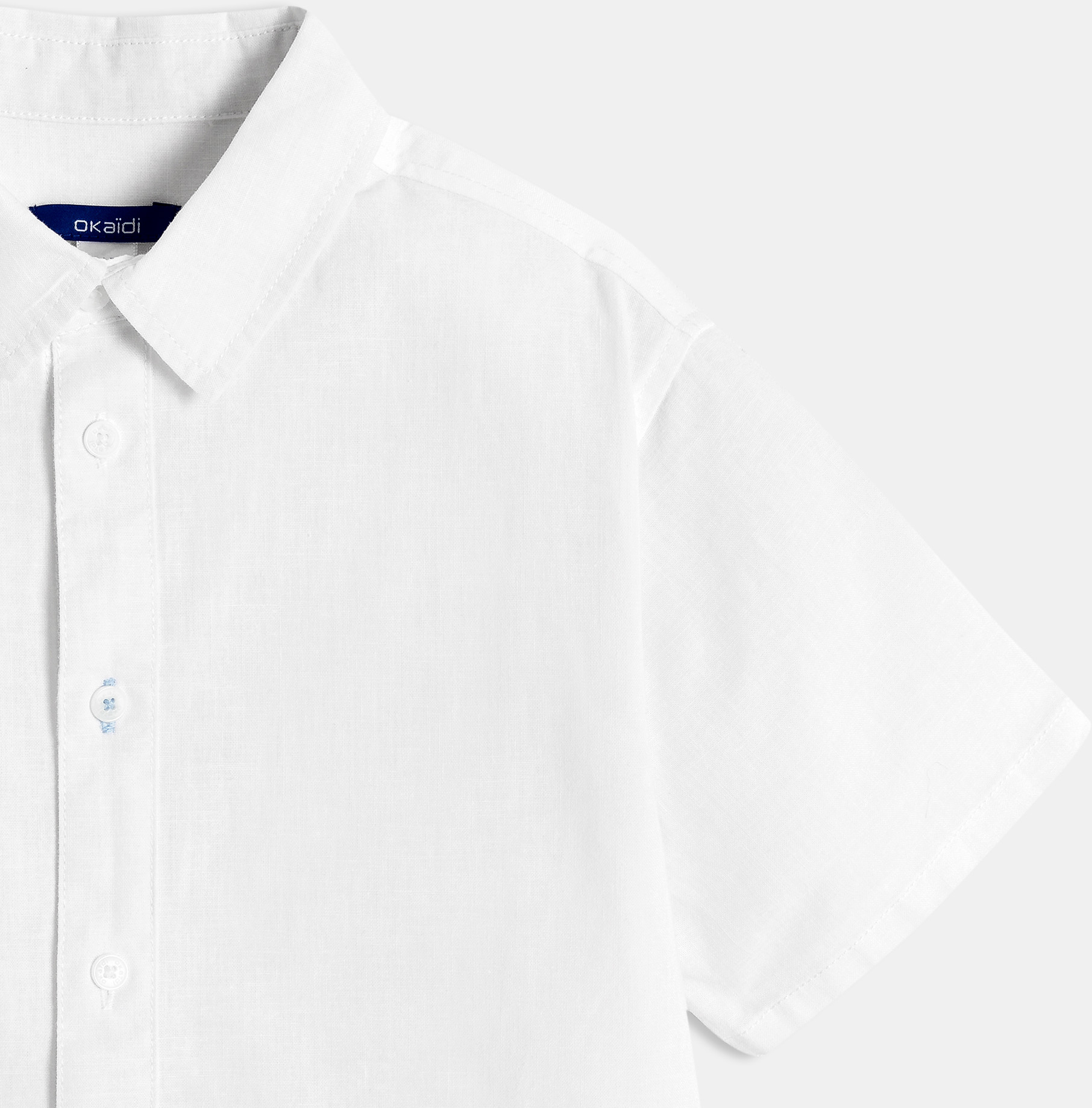 Weißes Kurzarm-Hemd für Jungen 2