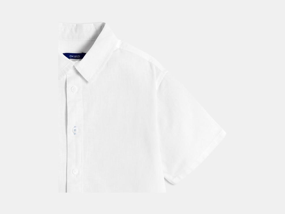 Weißes Kurzarm-Hemd für Jungen 2