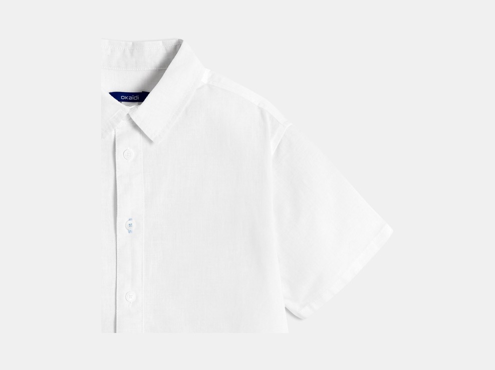 Chemise blanche manches courtes Garçon 2