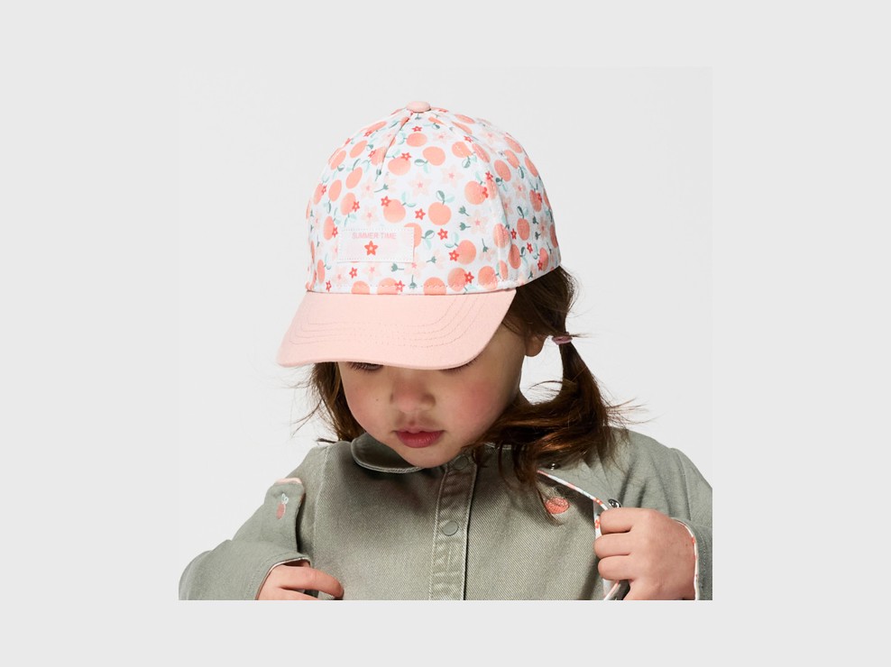 Casquette abricot bébé fille 1