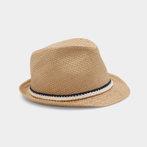 Chapeau paille beige bébé garçon
