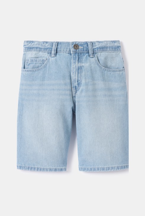 Bermuda in denim blu regular bambino 1