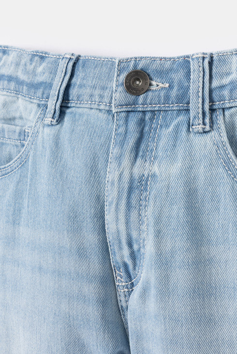 Bermuda in denim blu regular bambino 2