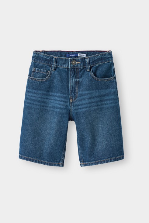 Stoneblauwe spijkerbermuda voor jongens 1