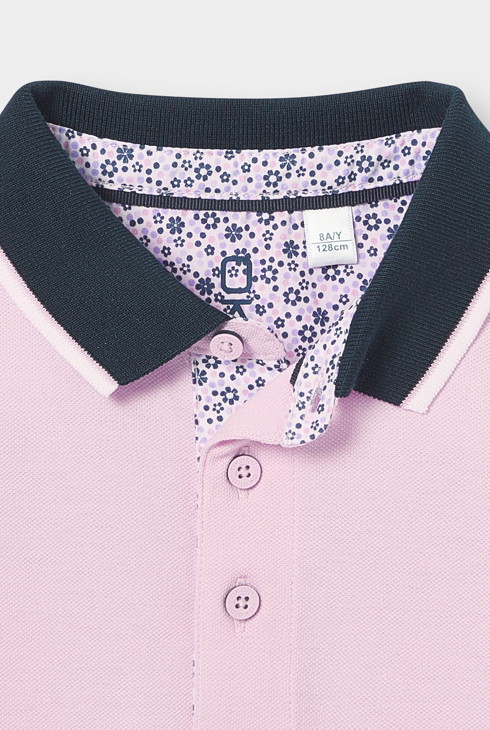 Poloshirt rosa kurze Ärmel Jungen 2