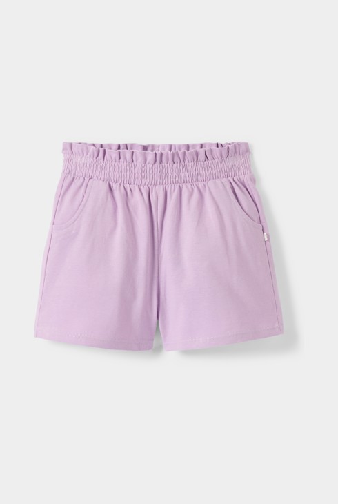 Lila Shorts mit Gummizug für Mädchen 1