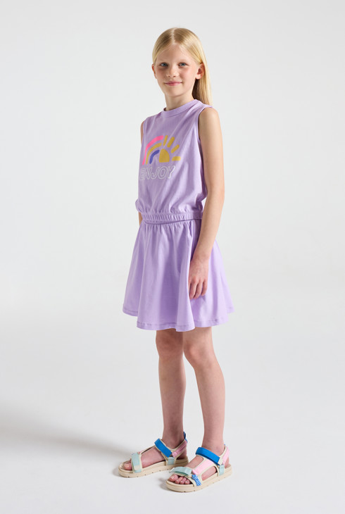 Ausgestellter Rock violett Mädchen 1