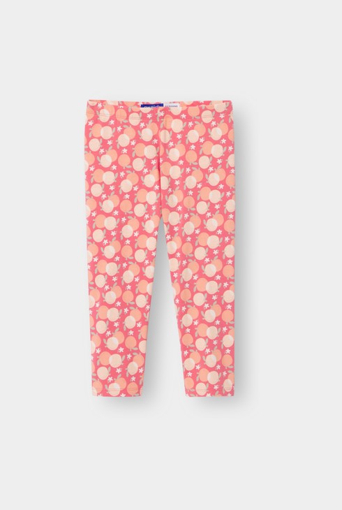 Legging imprimé rose fille 1