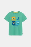 T-shirt vert à motif dinosaure Garçon