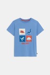 T-shirt bleu à motif dinosaure Garçon
