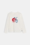 T-shirt manches longues à motif blanc Garçon