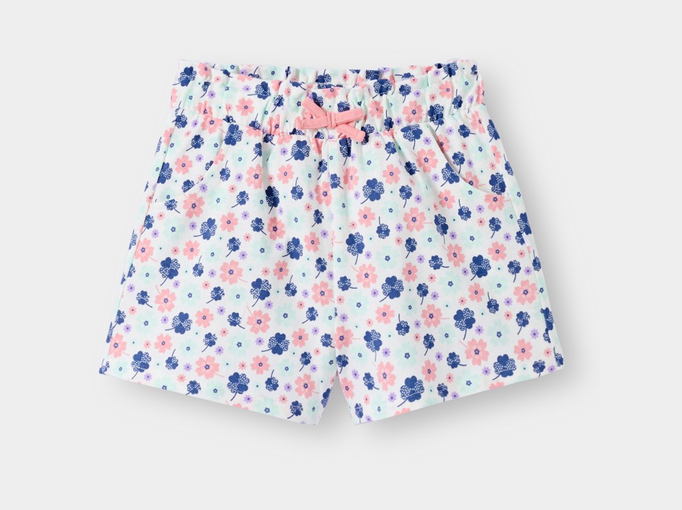 Shorts rosa geblümt Kleinkind Mädchen 1