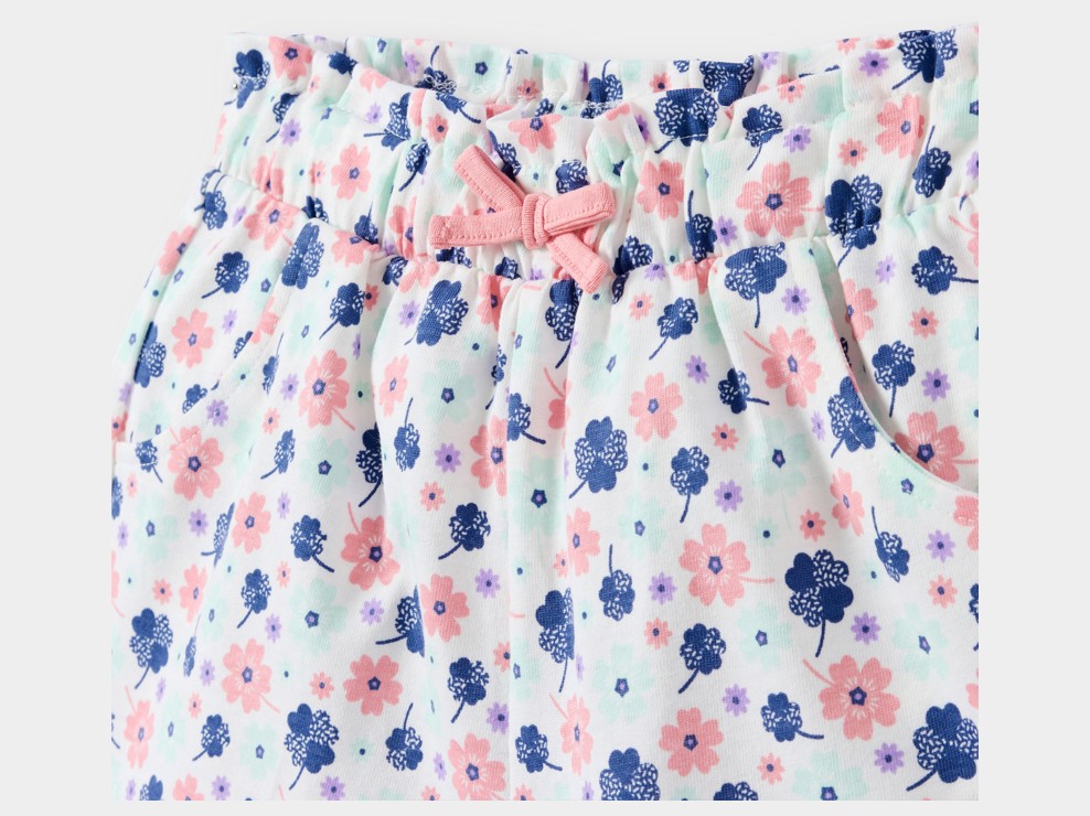 Shorts rosa geblümt Kleinkind Mädchen 2