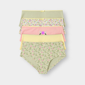 Culottes fleurs vert fille (lot de 5)