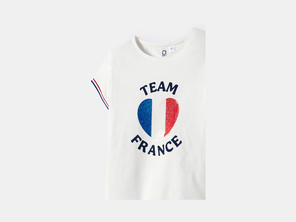 T-shirt imprimé équipe France fille 2
