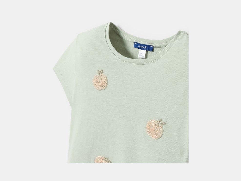 T-shirt vert à motif 2