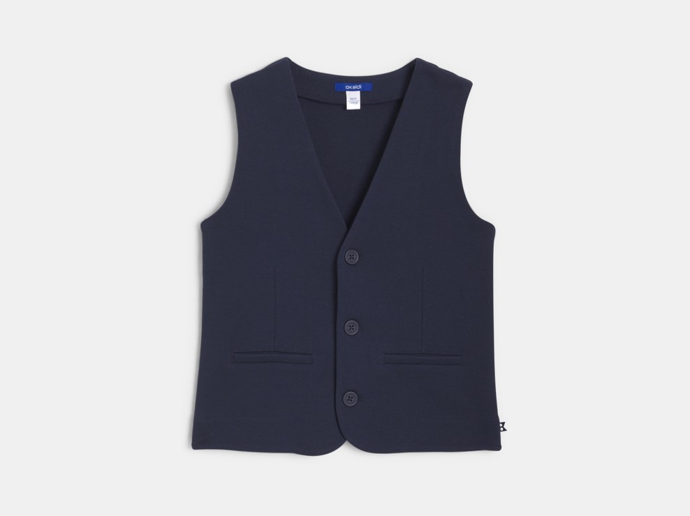 Blauw vestje zonder mouwen voor jongens 1