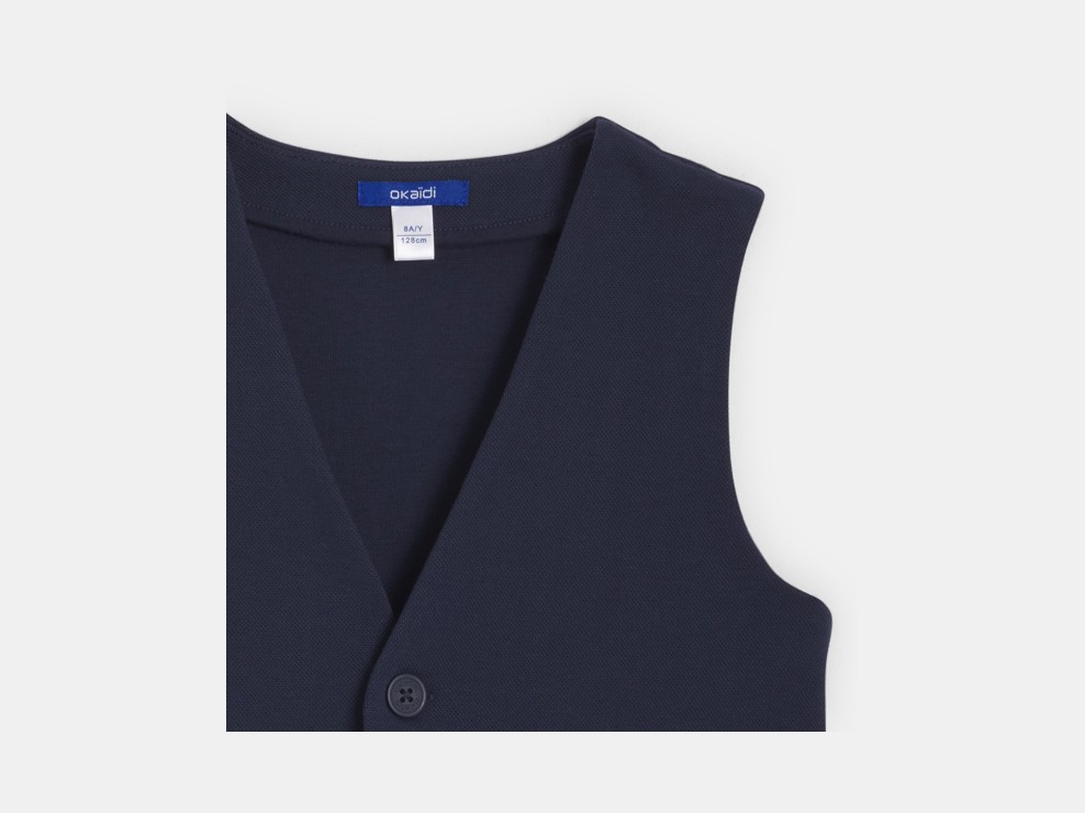 Blauw vestje zonder mouwen voor jongens 2