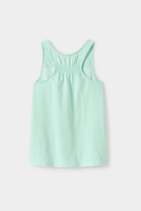 Débardeur brodé sequins vert fille 2