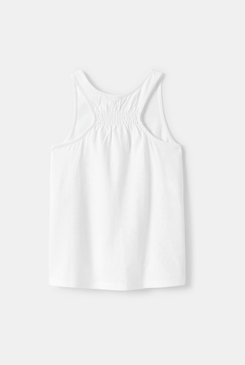 Débardeur brodé sequins blanc fille 2