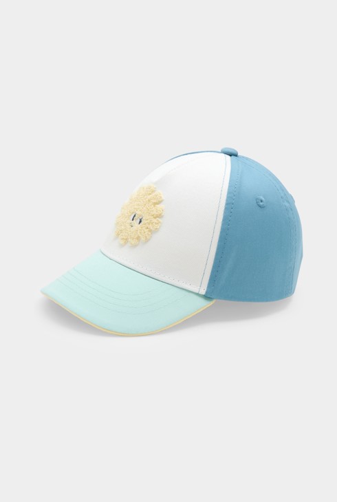 Dojenček deček modra sončna kapa 1