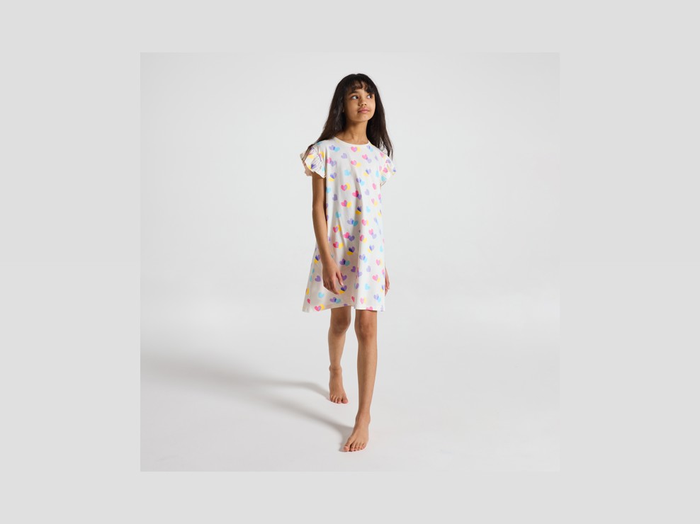 Robe de nuit imprimé multicolore fille 1