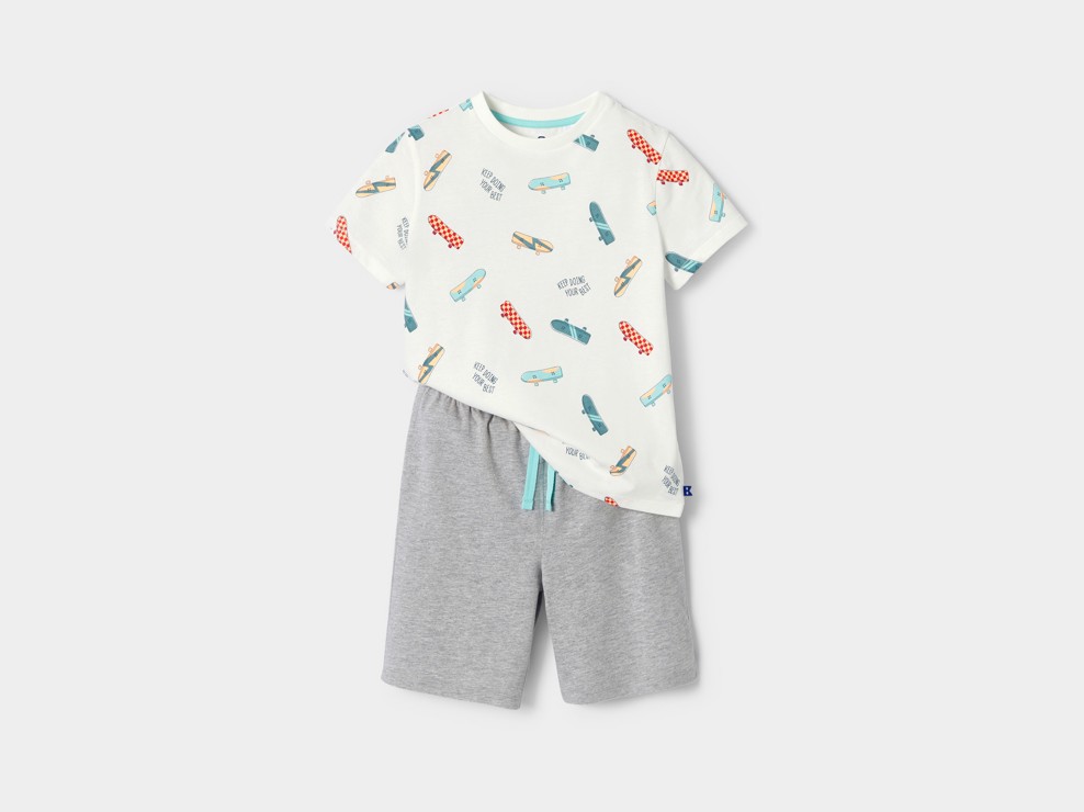 Ensemble de pyjama imprimé multicolore garçon 1