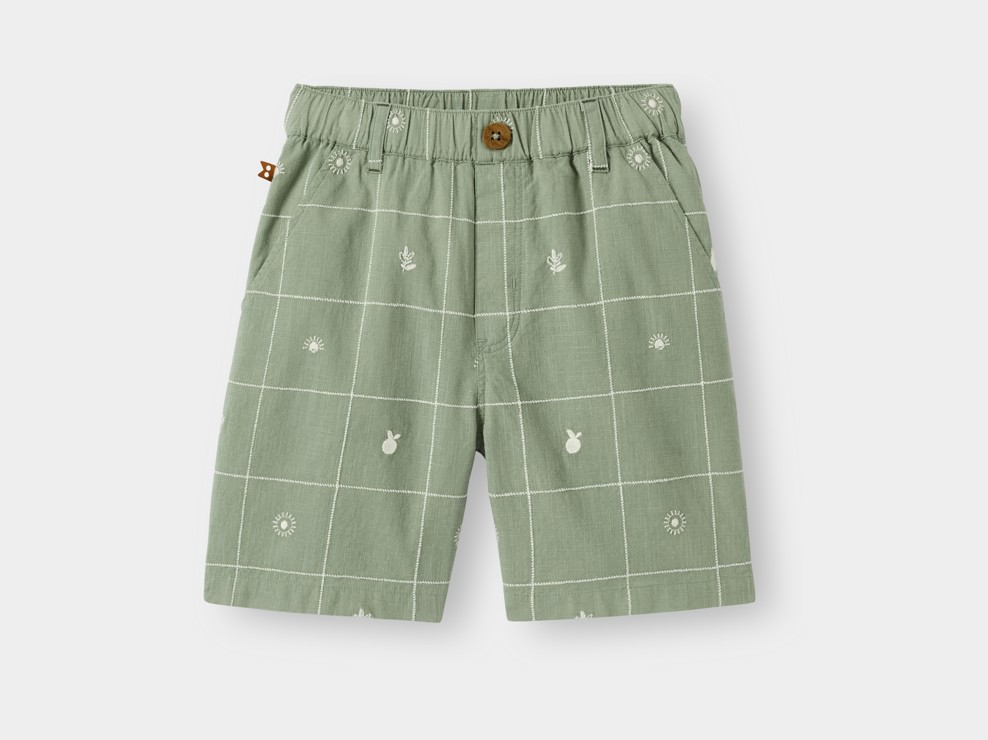 Groene katoenen bermuda voor jongens 1