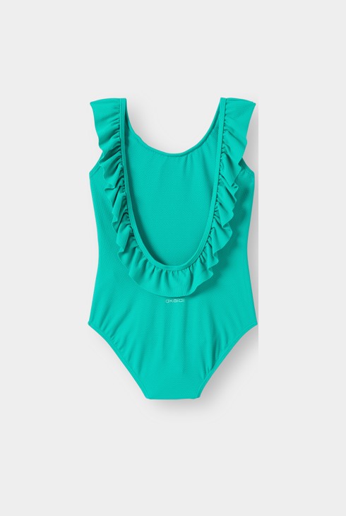 Girl's turquoise swimming costume 2