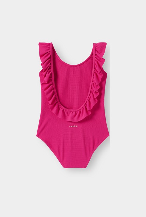 Girl's fuchsia pink swimsuit 2