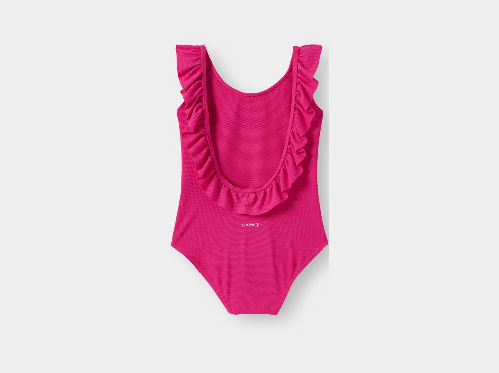 Maillot de bain rose fuchsia fille 2