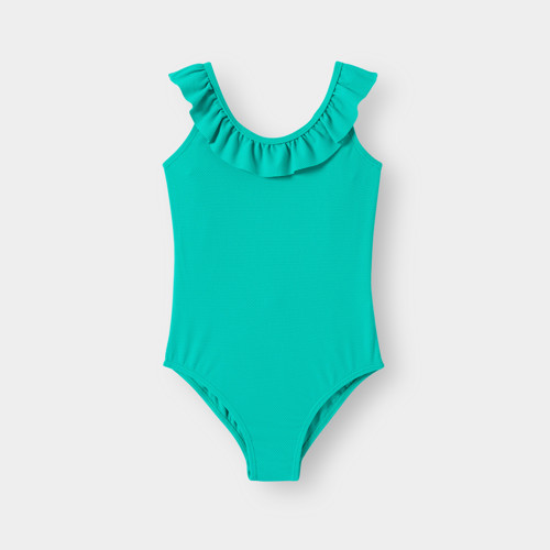 Maillot De Bain Turquoise Fille - Vert Aqua - 12A - OKAIDI