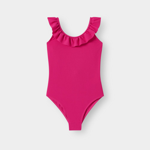 Maillot De Bain Rose Fuchsia Fille - Rose Fuchsia - 8A - OKAIDI